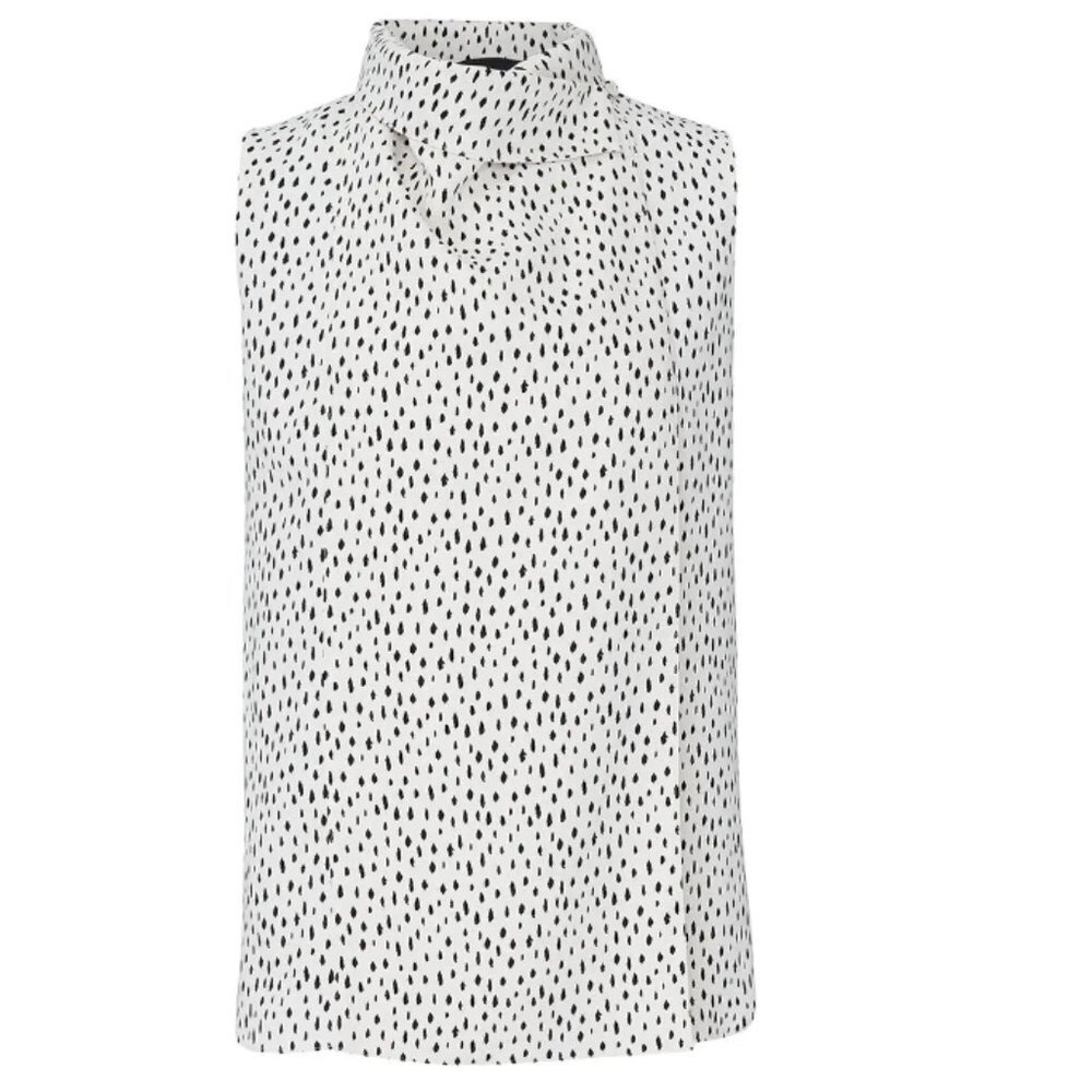 Adam Lippes Printed Cowl Neck Shell Top size 12 - Picture 5 of 9